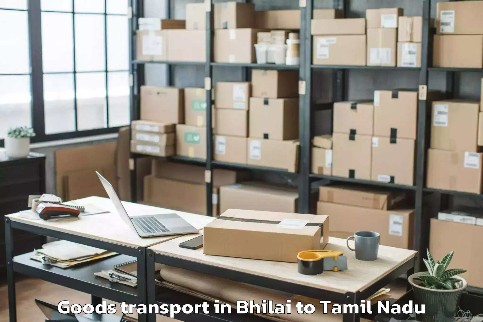 Discover Bhilai to Panthalur Goods Transport